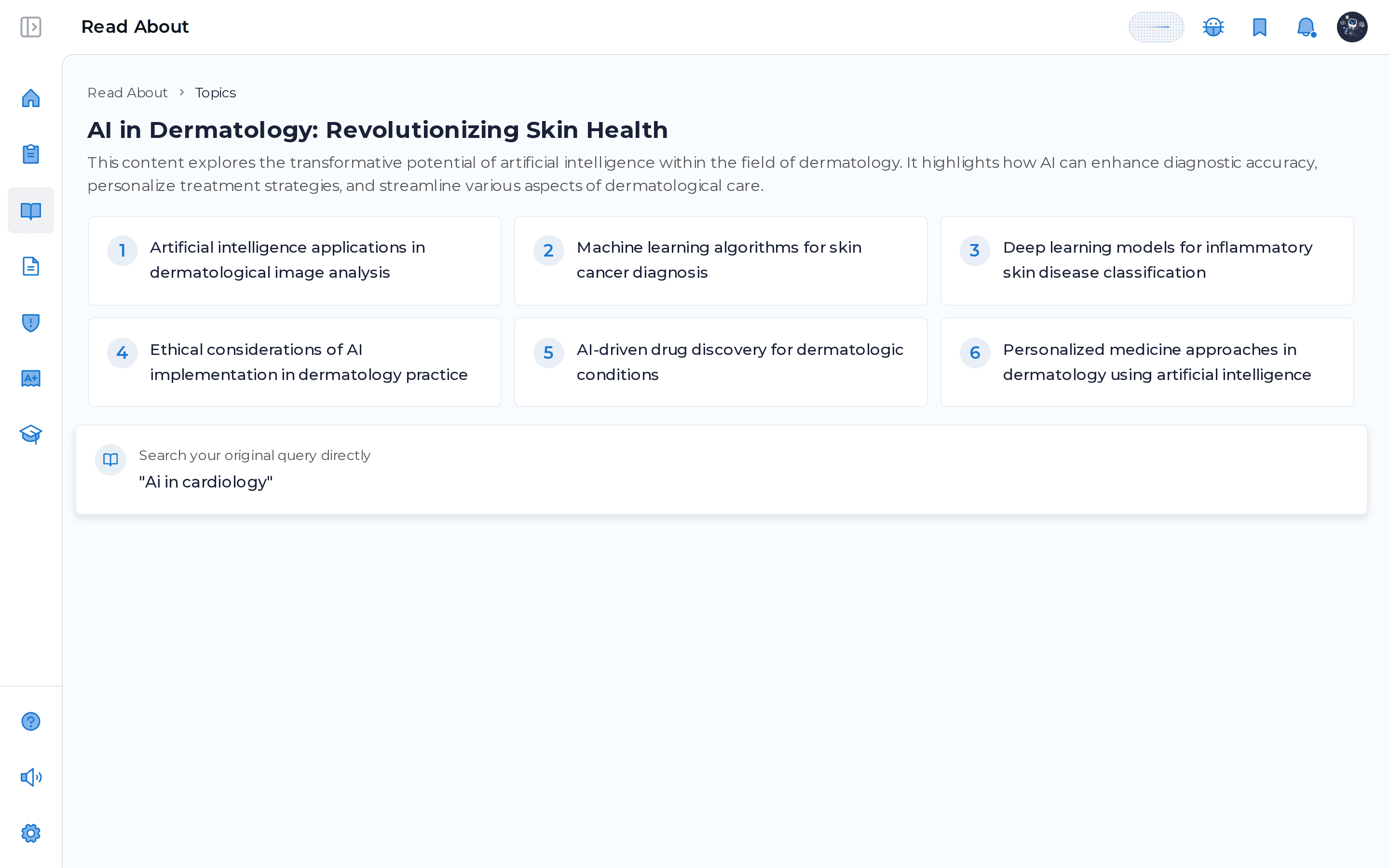 Look up any clinical topic in MDProgress